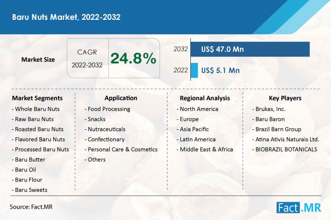 Baru Nuts Market Size, Share & Growth Analysis Report, 2022-2032